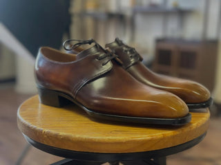 MATTHEW FIDDLEBACK | YELLOW BROWN LEATHER DERBY