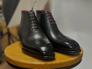 COTTER FIDDLEBACK | BLACK WHOLE CUT BOOTS