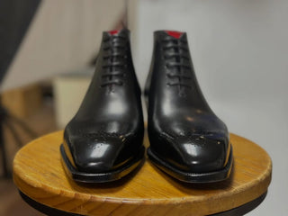 COTTER FIDDLEBACK | BLACK WHOLE CUT BOOTS