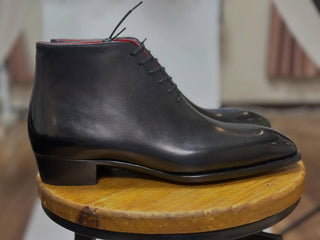 COTTER FIDDLEBACK | BLACK WHOLE CUT BOOTS