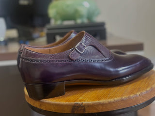 IMPERIAL 12 - BURGUNDY SINGLE MONK STRAP