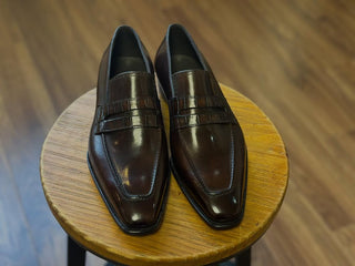 CRAIG FIDDLEBACK | BROWN LEATHER PENNY LOAFERS