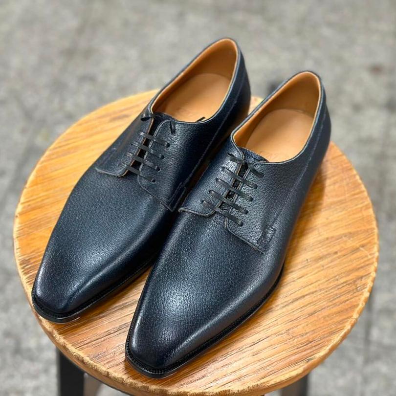 CORDIAN - BLUE  MILLED CRUST FORMAL DERBY LACEUP