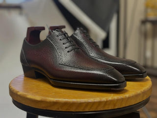 DANIEL FIDDLEBACK | BURGUNDY LEATHER LACE UPS