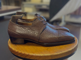 REGENT 08 - BROWN LEATHER TWO EYE DERBY