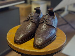 REGENT 08 - BROWN LEATHER TWO EYE DERBY