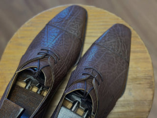 REGENT 08 - BROWN LEATHER TWO EYE DERBY