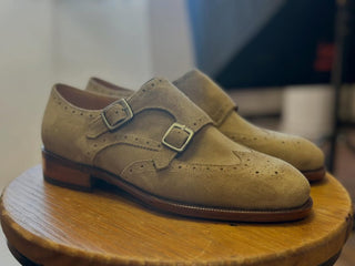 TITUS - SAND SUEDE DOUBLE MONK STRAP