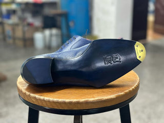 MARCEL FIDDLEBACK | BLUE LEATHER OXFORDS