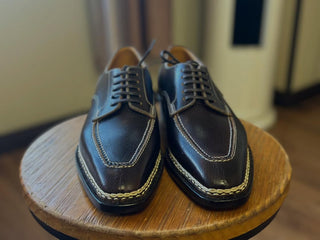 BRETT FIDDLEBACK | BROWN LEATHER STICHING DERBY