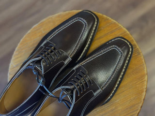 BRETT FIDDLEBACK | BROWN LEATHER STICHING DERBY