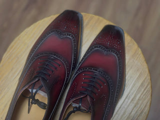 ZYLO FIDDLEBACK | BURGUNDY WINGTIP OXFORDS