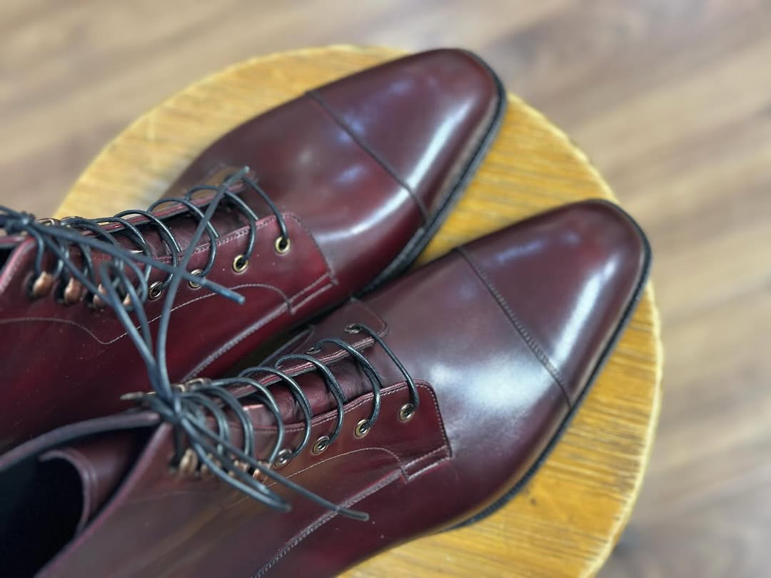 Addison - BURGUNDY DERBY BOOTS