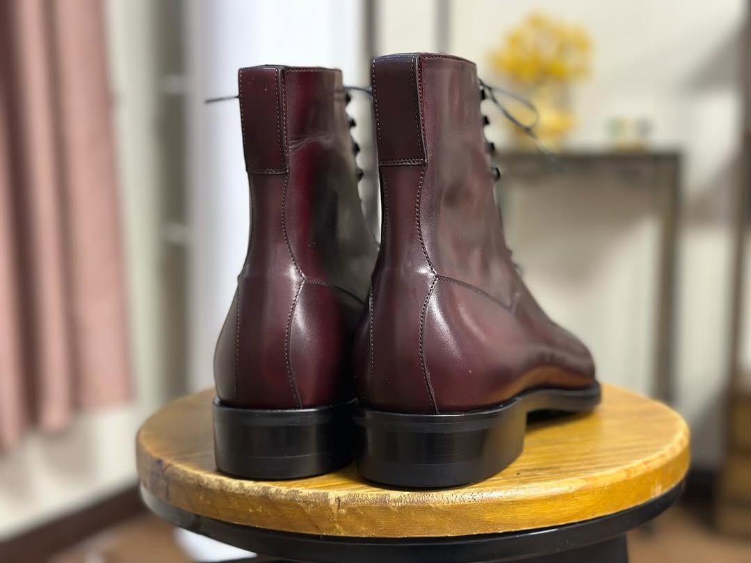 Addison - BURGUNDY DERBY BOOTS