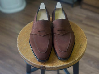 HENRY FIDDLEBACK | BROWN SUEDE PENNY LOAFER