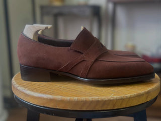 HENRY FIDDLEBACK | BROWN SUEDE PENNY LOAFER