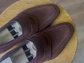 HENRY FIDDLEBACK | BROWN SUEDE PENNY LOAFER