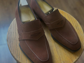 HENRY FIDDLEBACK | BROWN SUEDE PENNY LOAFER