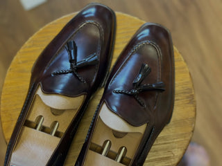 MORIS FIDDLEBACK | BROWN PATINA TASSEL LOAFERS