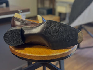 MORIS FIDDLEBACK | BROWN PATINA TASSEL LOAFERS