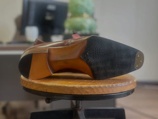 RUBINO FIDDLEBACK | RED BROWN PATINA DERBY