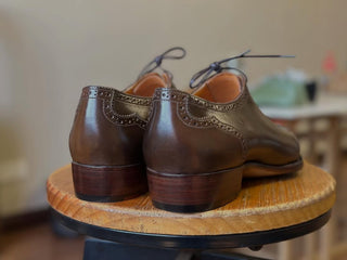 ZACH - BROWN LEATHER LACEUPS