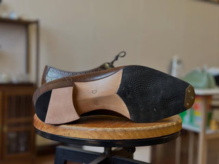 ZACH FIDDLEBACK | BROWN LEATHER LACEUPS