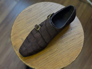 PERCY FIDDLEBACK | BROWN ALLIGATOR DOUBLE MONK