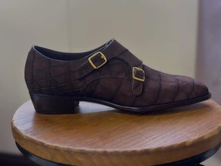 PERCY FIDDLEBACK | BROWN ALLIGATOR DOUBLE MONK