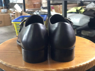 ROMANO - DARK BROWN BOX CALF SINGLE MONS STRAP