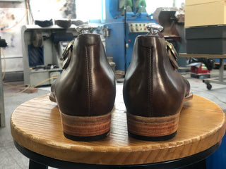 YANNICK - BROWN SINGLE MONK ANKLE BOOTS