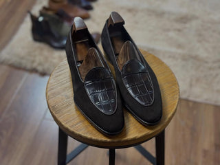 SCOTT FIDDLEBACK | BROWN ALLIGATOR LOAFERS