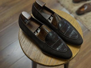 SCOTT FIDDLEBACK | BROWN ALLIGATOR LOAFERS