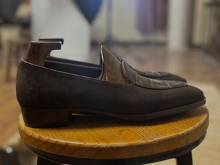 SCOTT FIDDLEBACK | BROWN ALLIGATOR LOAFERS