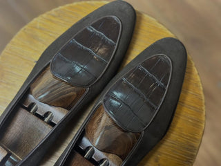 SCOTT FIDDLEBACK | BROWN ALLIGATOR LOAFERS