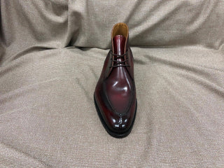 BOWEN - BURGUNDY LEATHER CHUKKA BOOTS