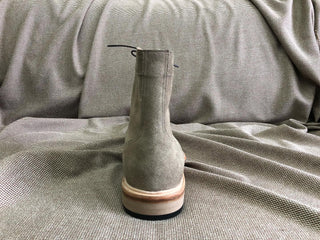 BECKETT - GREY SUEDE LACE-UPS ANKLE BOOTS