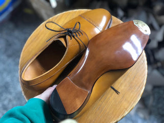 RENZO FIDDLEBACK | YELLOW BROWN LEATHER OXFORDS