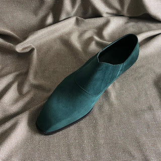 CARSON FIDDLEBACK | GREEN SUEDE SLIP-ON LOAFERS