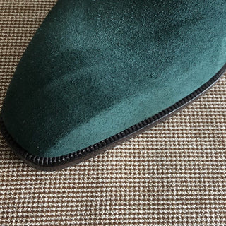 CARSON FIDDLEBACK | GREEN SUEDE SLIP-ON LOAFERS