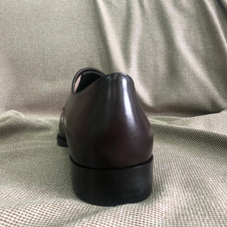 CECIL - RED BROWN SQUARE TOE DOUBLE MONK