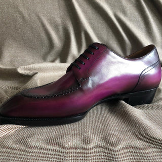 CALVIN - PURPLE LEATHER SPLIT TOE DERBY LACEUPS