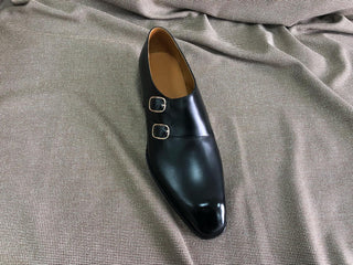 CARMEN - BLACK BOX SQUARE TOE DOUBLE MONKS