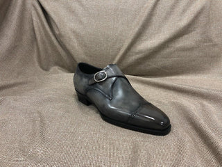 CALLAN FIDDLEBACK | GREY LEATHER SINGLE MONK