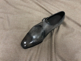 CALLAN FIDDLEBACK | GREY LEATHER SINGLE MONK