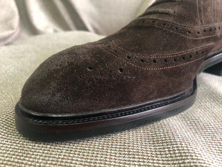 BERNARD - DARK BROWN SUEDE BROGUE LACEUPS