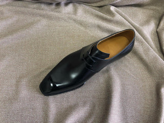 BENEDICT - BLACK SQUARE TOE DERBY LACEUPS
