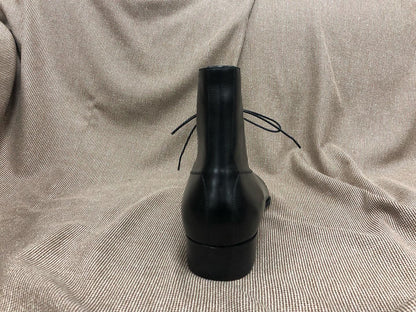 BAXTER - BLACK LEATHER CAP TOE BALMORAL BOOTS