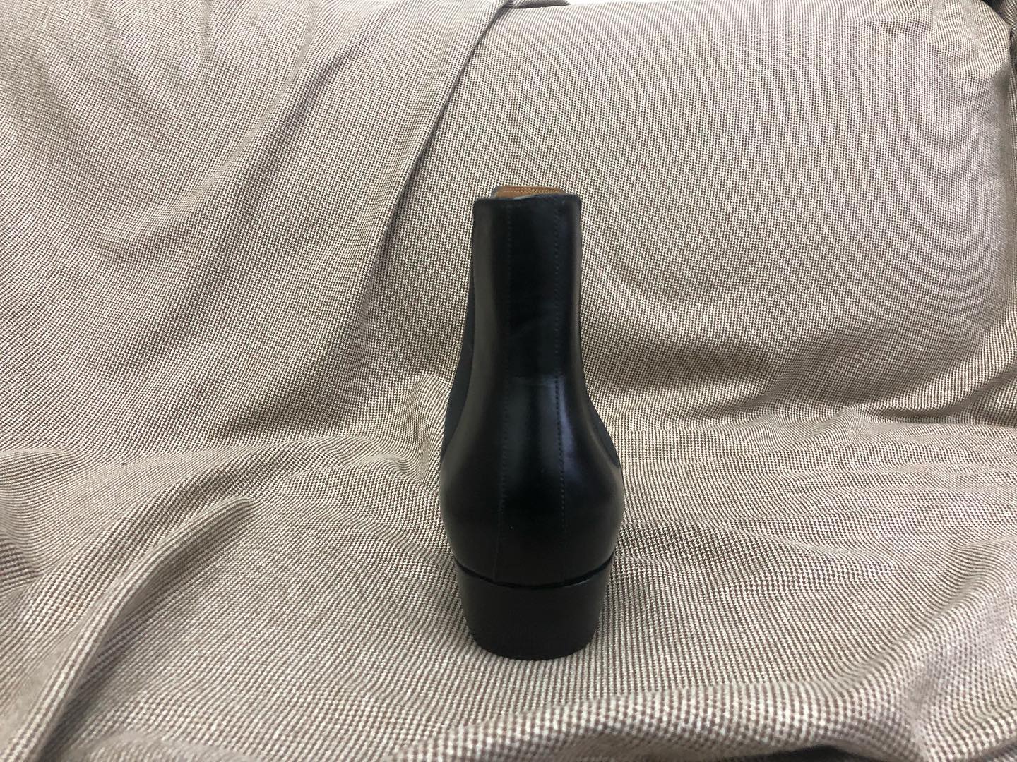 BASIL - BLACK LEATHER LONG CHELSEA BOOTS