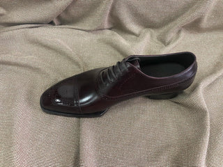 AUSTEN - PURPLE BROWN CAP TOE LACEUPS
